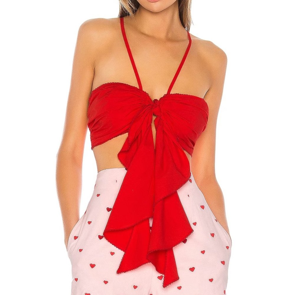 Camila Coelho Madelyn Crop Top in Red / XS / Worn Once